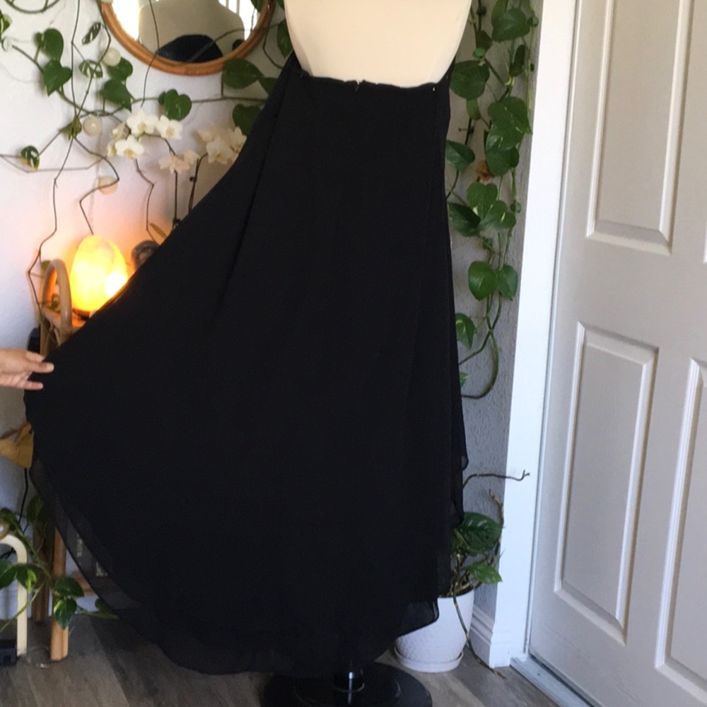 ⚡️🍷CITY CHIC Formal Black Strapless Maxi Dress Hi-Low Black Tie Wedding ⚡️🍷✨ - Picture 6 of 7